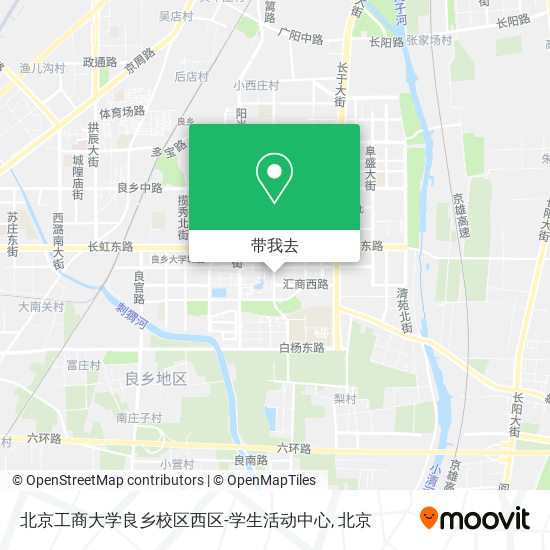 北京工商大学良乡校区西区-学生活动中心地图