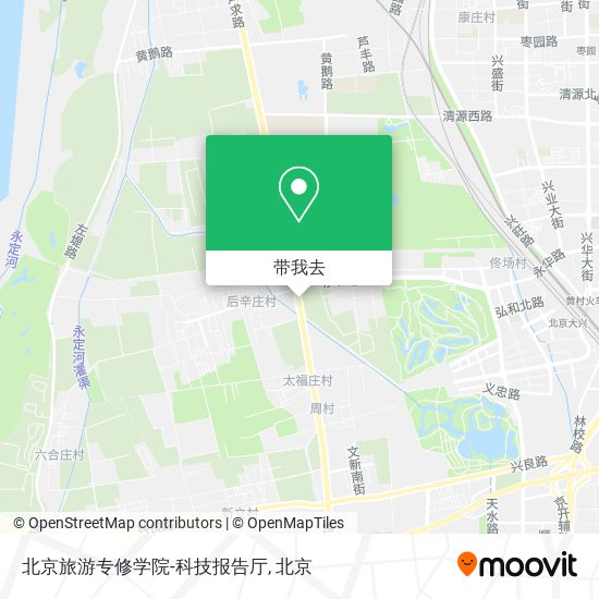 北京旅游专修学院-科技报告厅地图