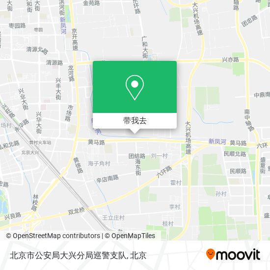 北京市公安局大兴分局巡警支队地图