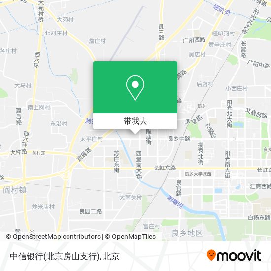 中信银行(北京房山支行)地图