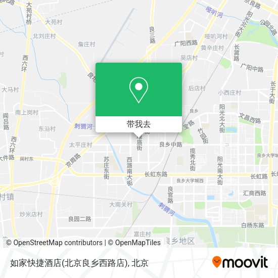 如家快捷酒店(北京良乡西路店)地图