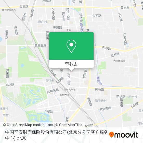 中国平安财产保险股份有限公司(北京分公司客户服务中心)地图