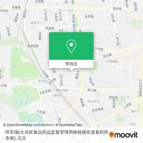 停车场(大兴区食品药品监督管理局林校路街道食药所东南)地图