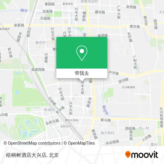 梧桐树酒店大兴店地图