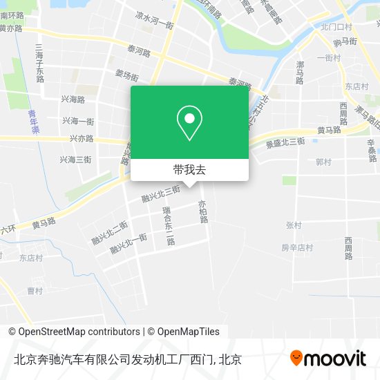 北京奔驰汽车有限公司发动机工厂西门地图