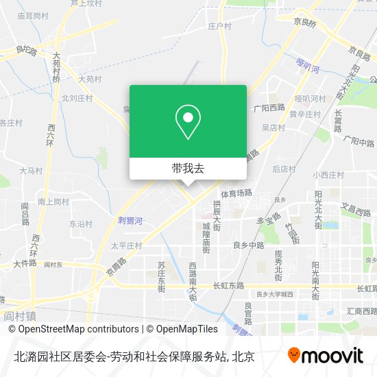 北潞园社区居委会-劳动和社会保障服务站地图