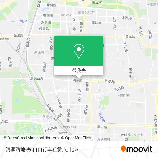 清源路地铁c口自行车租赁点地图