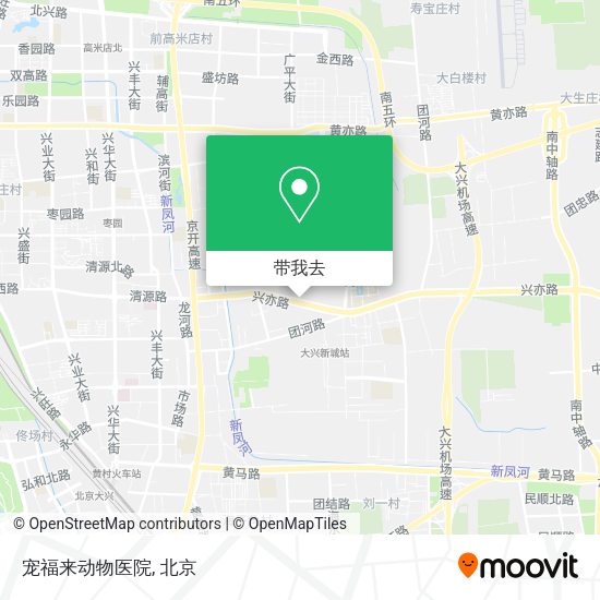 宠福来动物医院地图