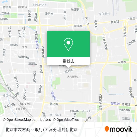 北京市农村商业银行(团河分理处)地图