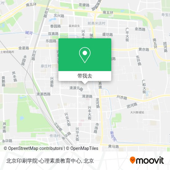 北京印刷学院-心理素质教育中心地图