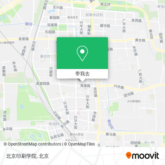 北京印刷学院地图