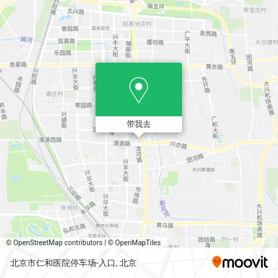 北京市仁和医院停车场-入口地图