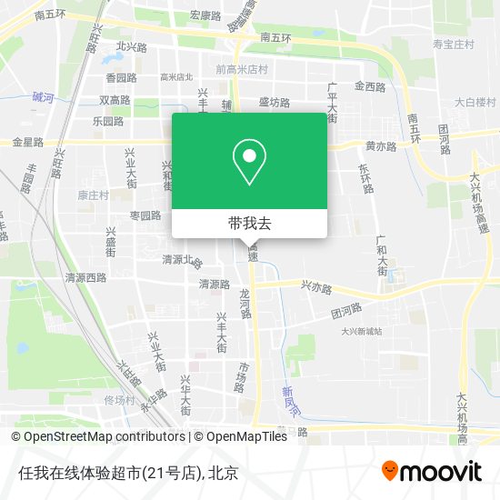 任我在线体验超市(21号店)地图