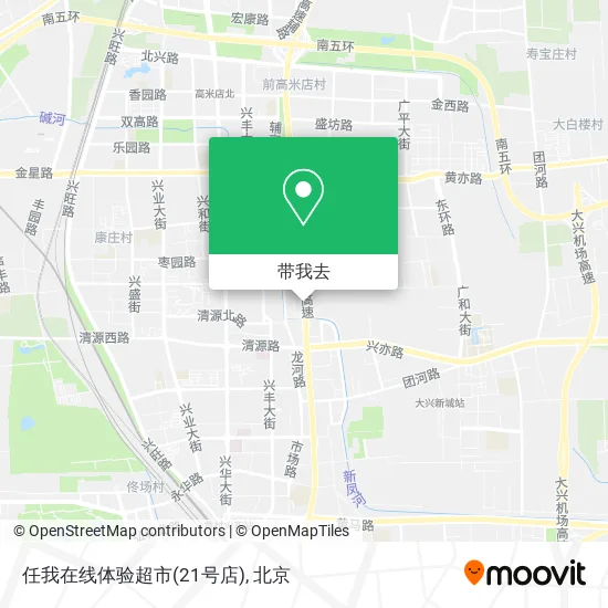 任我在线体验超市(21号店)地图