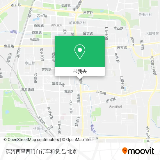 滨河西里西门自行车租赁点地图