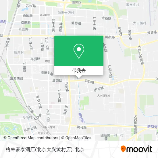 格林豪泰酒店(北京大兴黄村店)地图