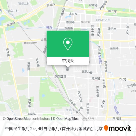 中国民生银行24小时自助银行(首开康乃馨城西)地图