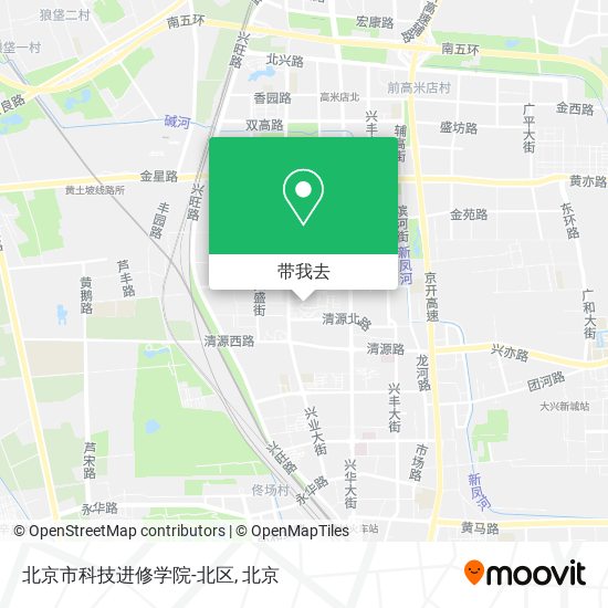 北京市科技进修学院-北区地图