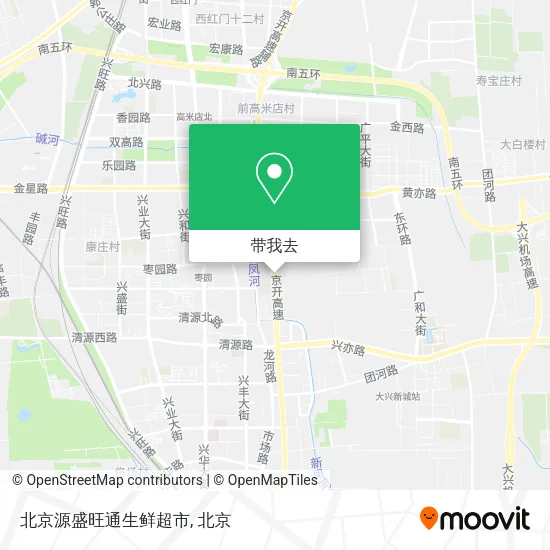 北京源盛旺通生鲜超市地图