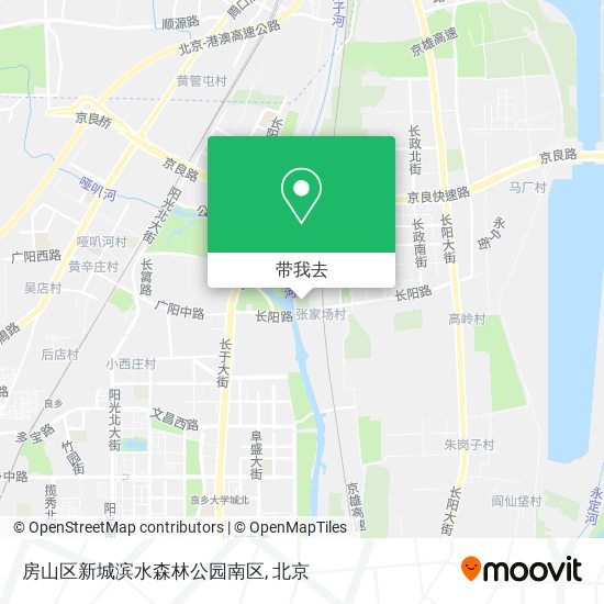 房山区新城滨水森林公园南区地图