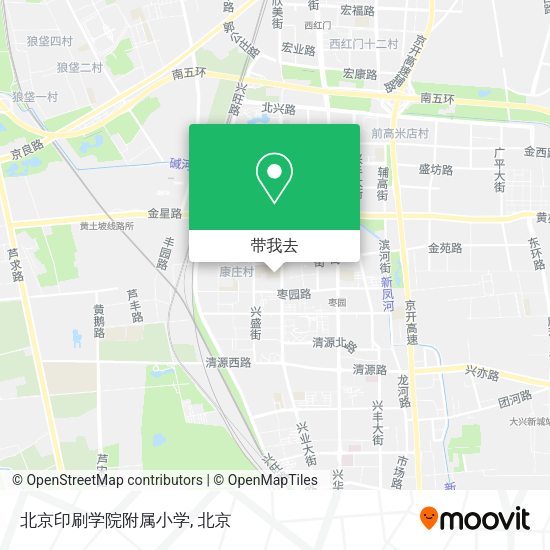 北京印刷学院附属小学地图