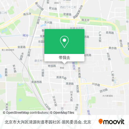北京市大兴区清源街道枣园社区-居民委员会地图
