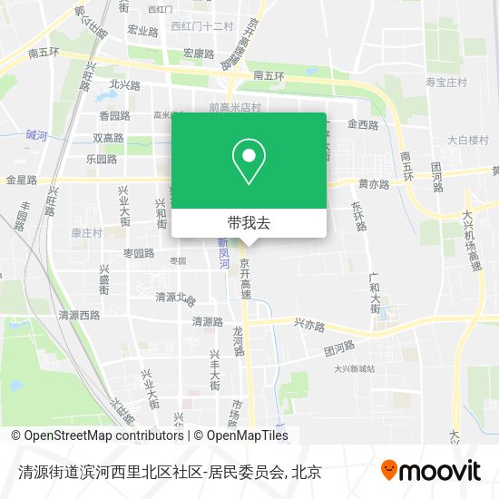 清源街道滨河西里北区社区-居民委员会地图