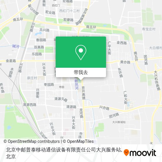 北京中邮普泰移动通信设备有限责任公司大兴服务站地图