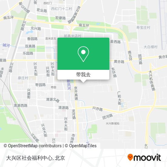 大兴区社会福利中心地图