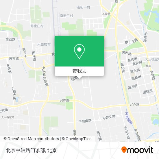 北京中轴路门诊部地图