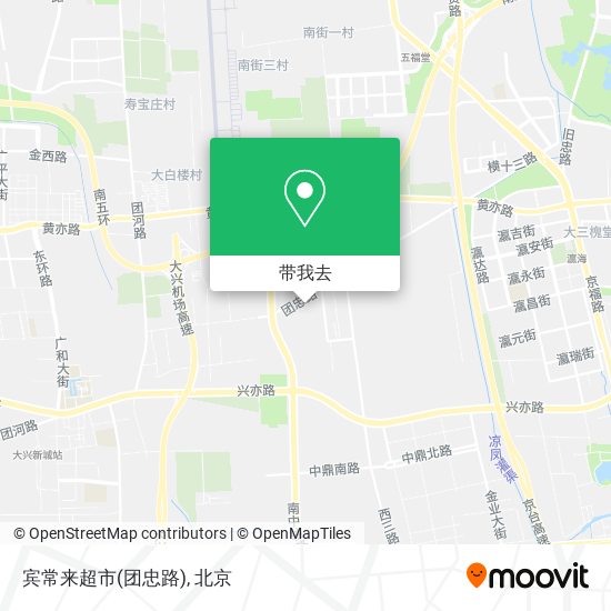 宾常来超市(团忠路)地图