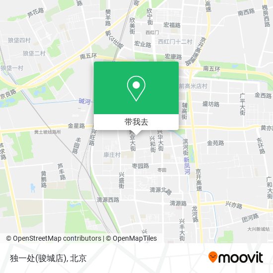 独一处(骏城店)地图