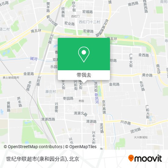 世纪华联超市(康和园分店)地图