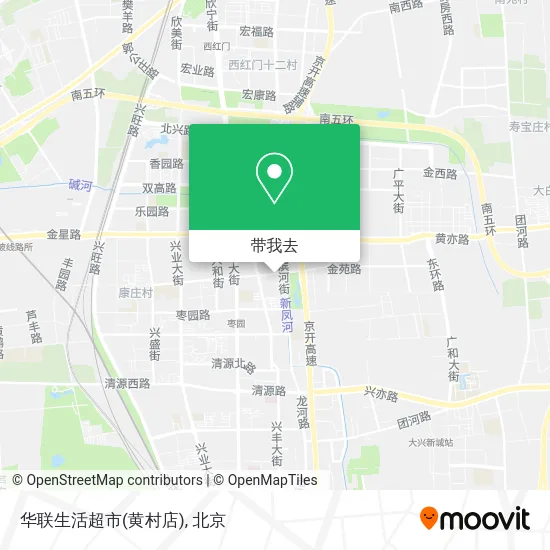 华联生活超市(黄村店)地图