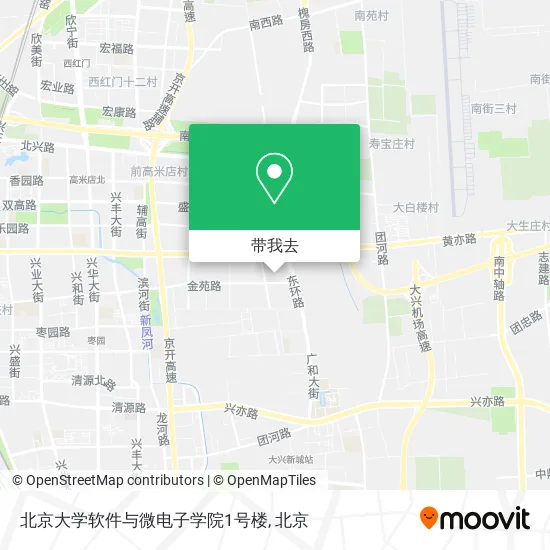 北京大学软件与微电子学院1号楼地图
