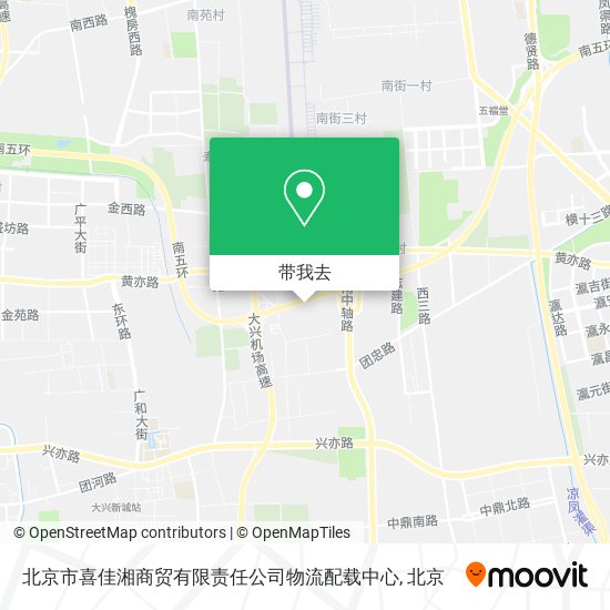 北京市喜佳湘商贸有限责任公司物流配载中心地图