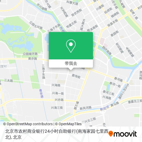 北京市农村商业银行24小时自助银行(南海家园七里西北)地图