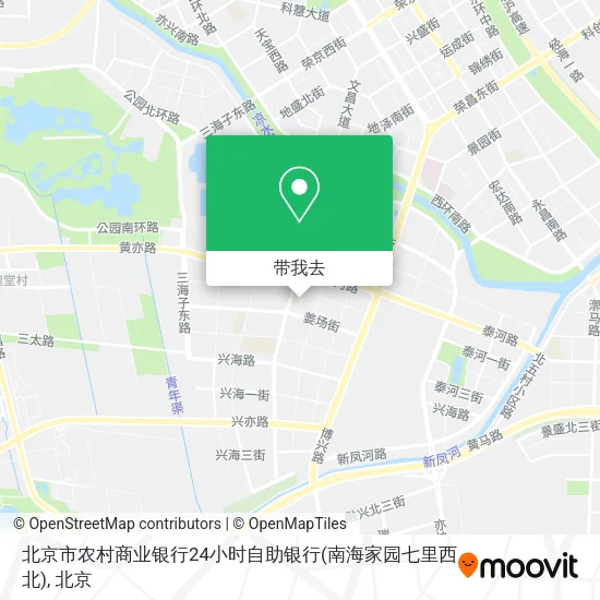 北京市农村商业银行24小时自助银行(南海家园七里西北)地图