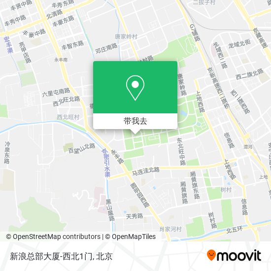 新浪总部大厦-西北1门地图