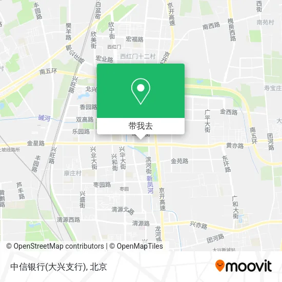 中信银行(大兴支行)地图