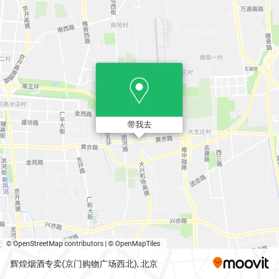 辉煌烟酒专卖(京门购物广场西北)地图