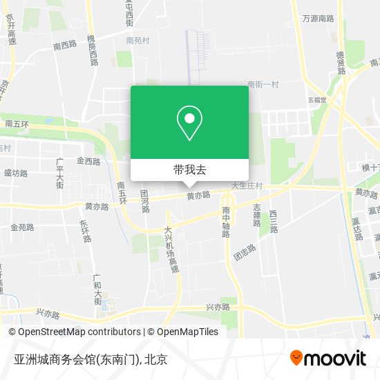亚洲城商务会馆(东南门)地图