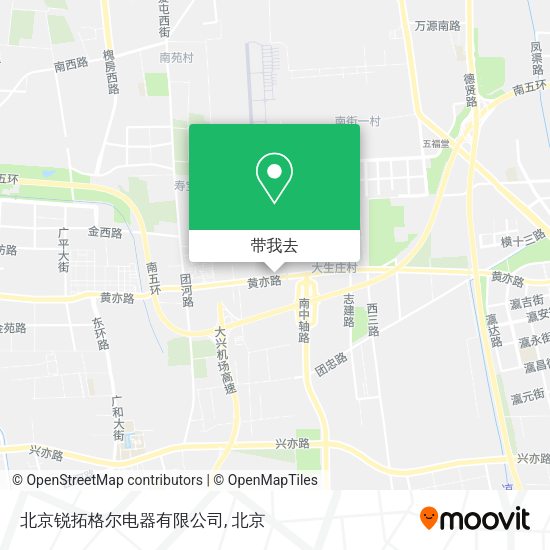 北京锐拓格尔电器有限公司地图