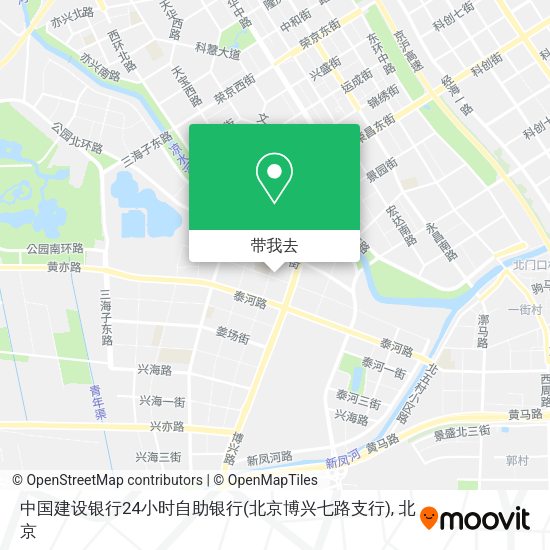 中国建设银行24小时自助银行(北京博兴七路支行)地图