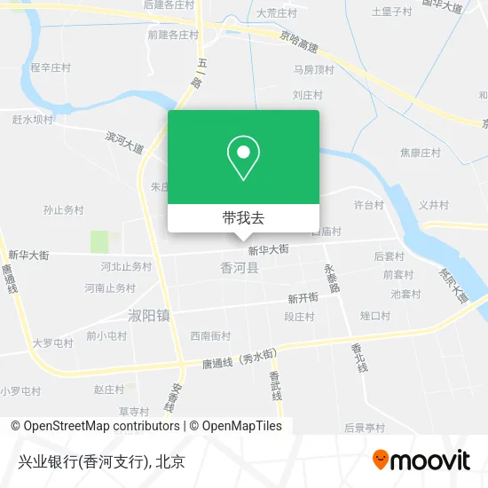 兴业银行(香河支行)地图