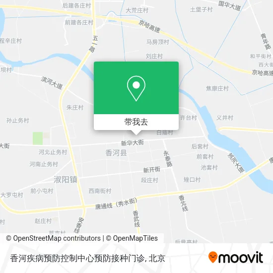 香河疾病预防控制中心预防接种门诊地图