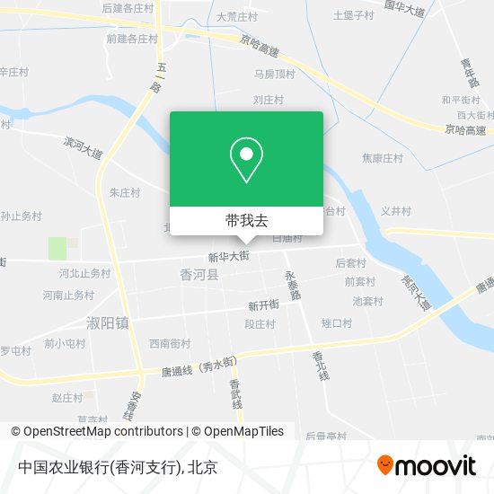 中国农业银行(香河支行)地图