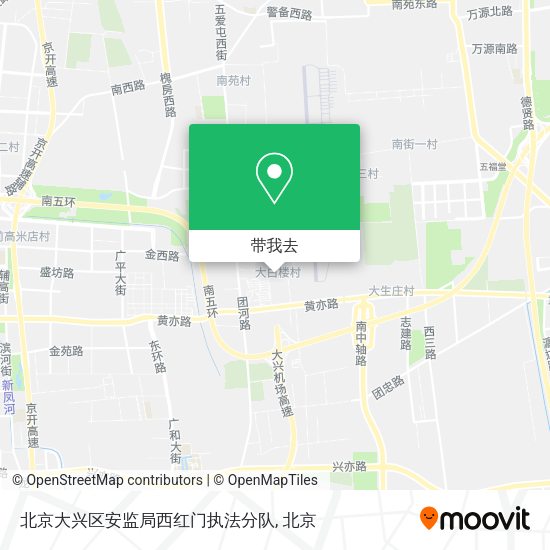 北京大兴区安监局西红门执法分队地图