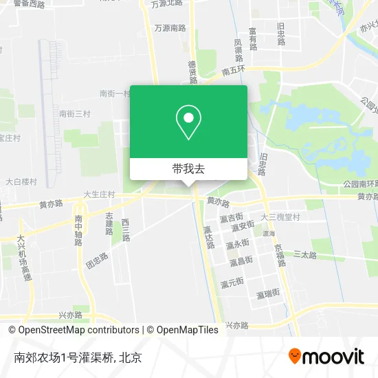 南郊农场1号灌渠桥地图