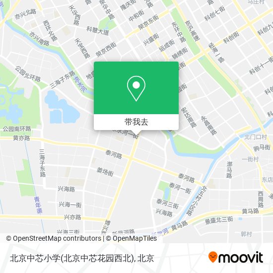 北京中芯小学(北京中芯花园西北)地图